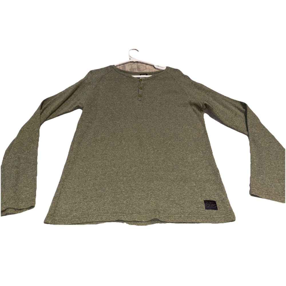 Nike 6.0 Henley‎ Long Sleeve Shirt Green Mens Sz Medium Cotton Y2K